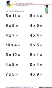 Grade 3 math worksheet focusing on multiplication tables from 1 to 12, designed to enhance students' math skills through engaging practice exercises.