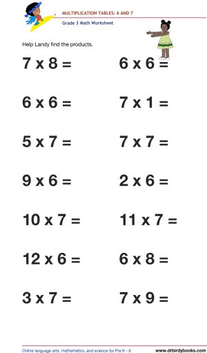 Grade 3 math worksheet focusing on multiplication tables from 1 to 12, designed to enhance students' math skills through engaging practice exercises.