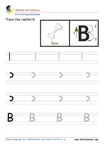 Pre K Writing ABCs Worksheet showing letter strokes and complete letters.