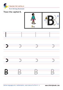 Pre K Writing ABCs Worksheet showing letter strokes and complete letters.