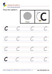 Pre K Writing ABCs Worksheet showing letter strokes and complete letters.