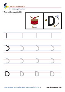 Pre K Writing ABCs Worksheet showing letter strokes and complete letters.