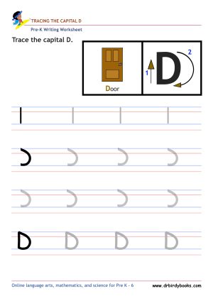 Pre K Writing ABCs Worksheet showing letter strokes and complete letters.