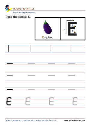 Pre K Writing ABCs Worksheet showing letter strokes and complete letters.