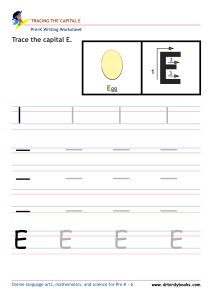 Pre K Writing ABCs Worksheet showing letter strokes and complete letters.