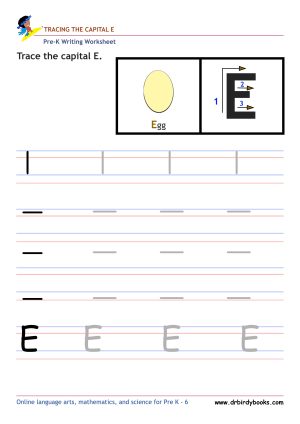 Pre K Writing ABCs Worksheet showing letter strokes and complete letters.