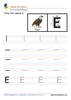 Pre K Writing ABCs Worksheet showing letter strokes and complete letters.
