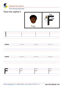 Pre K Writing ABCs Worksheet showing letter strokes and complete letters.