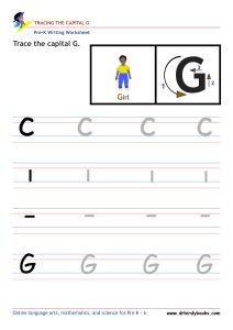 Pre K Writing ABCs Worksheet showing letter strokes and complete letters.