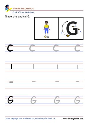 Pre K Writing ABCs Worksheet showing letter strokes and complete letters.