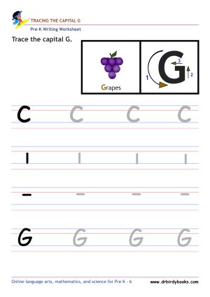 Pre K Writing ABCs Worksheet showing letter strokes and complete letters.