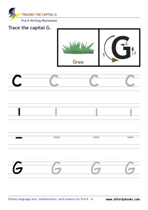 Pre K Writing ABCs Worksheet showing letter strokes and complete letters.