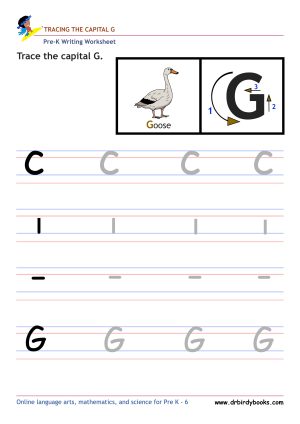 Pre K Writing ABCs Worksheet showing letter strokes and complete letters.