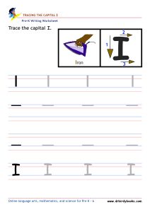 Pre K Writing ABCs Worksheet showing letter strokes and complete letters.