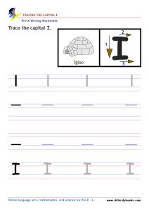 Pre K Writing ABCs Worksheet showing letter strokes and complete letters.