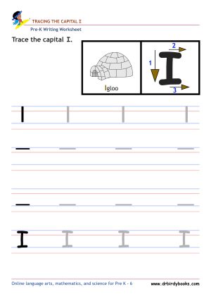 Pre K Writing ABCs Worksheet showing letter strokes and complete letters.