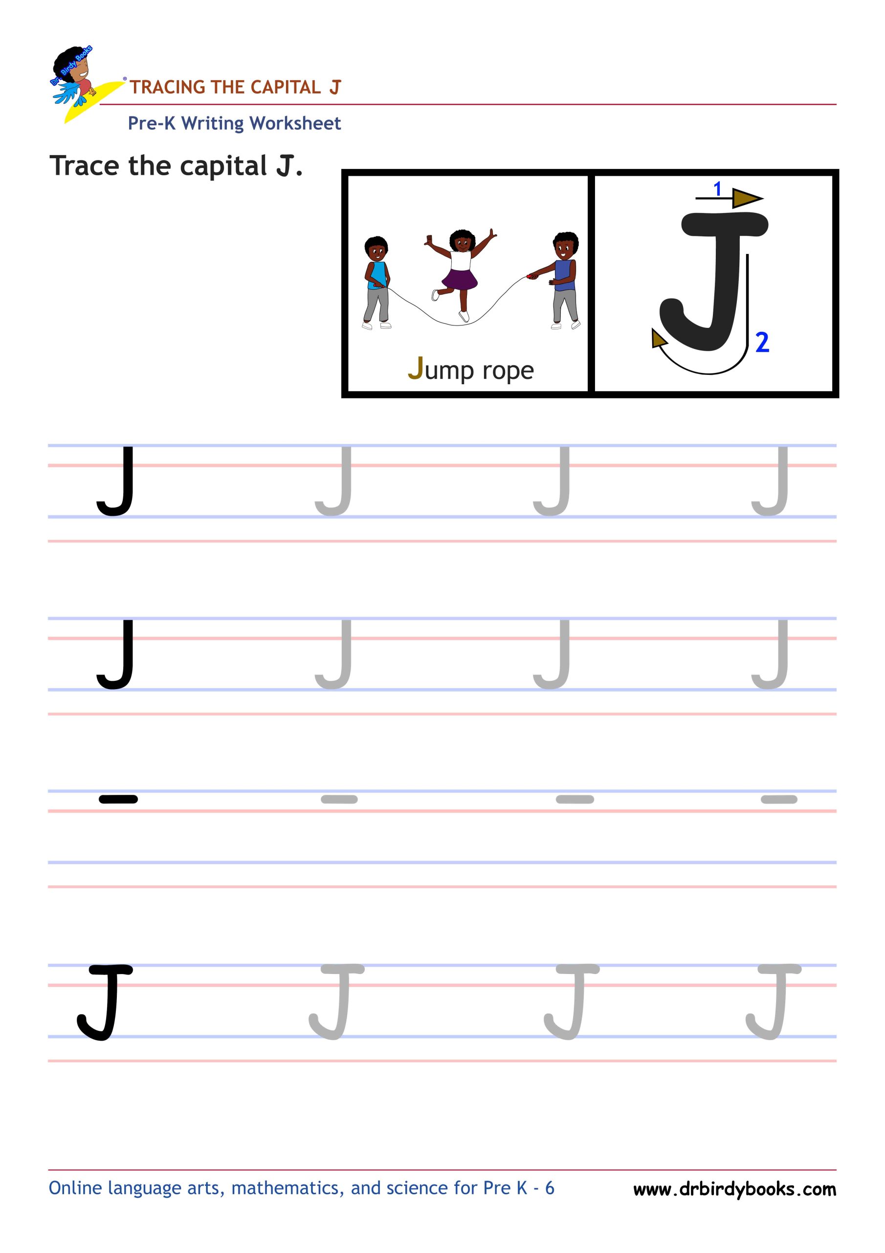 Pre K Writing ABCs Worksheet showing letter strokes and complete letters.