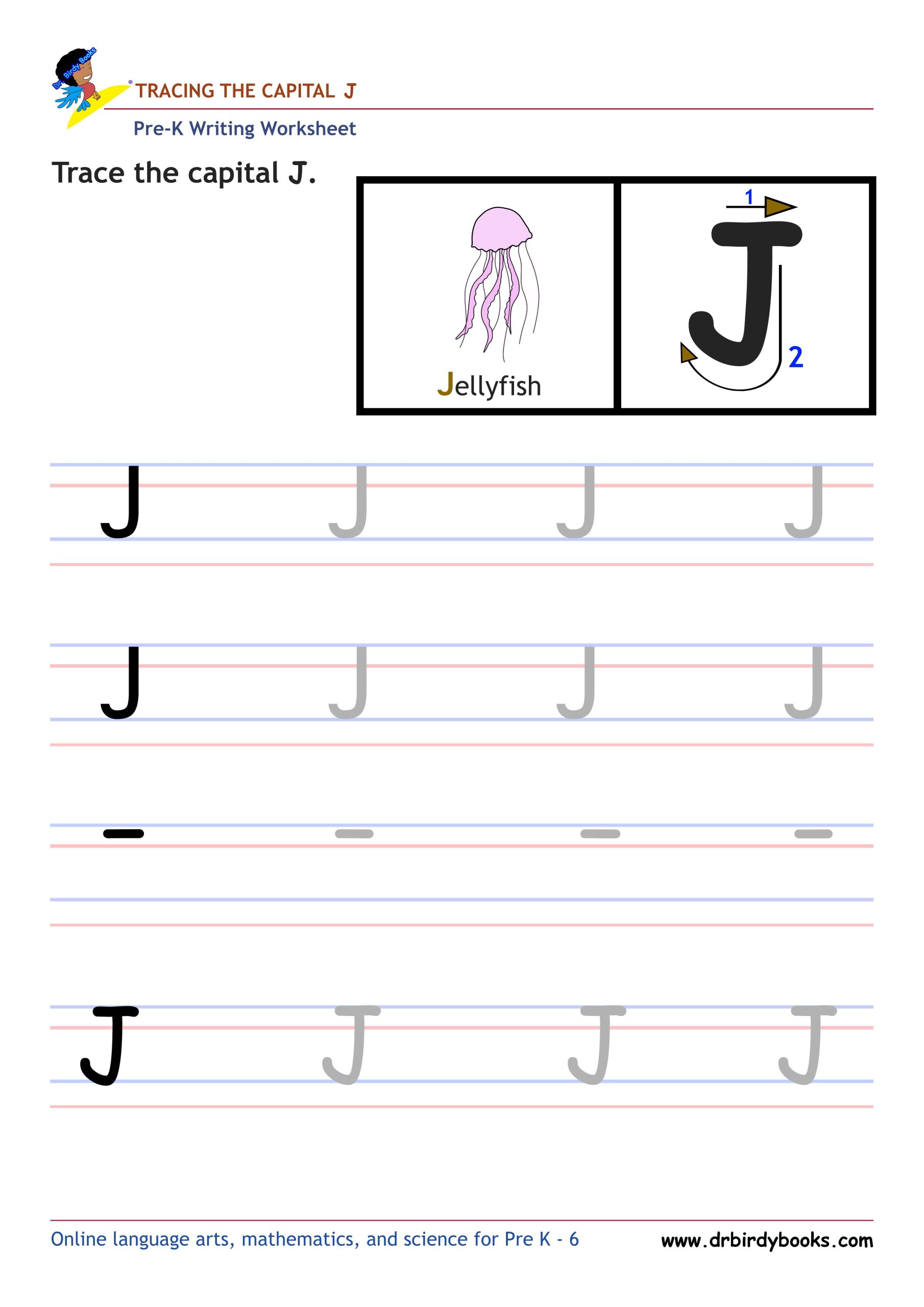 Pre K Writing ABCs Worksheet showing letter strokes and complete letters.