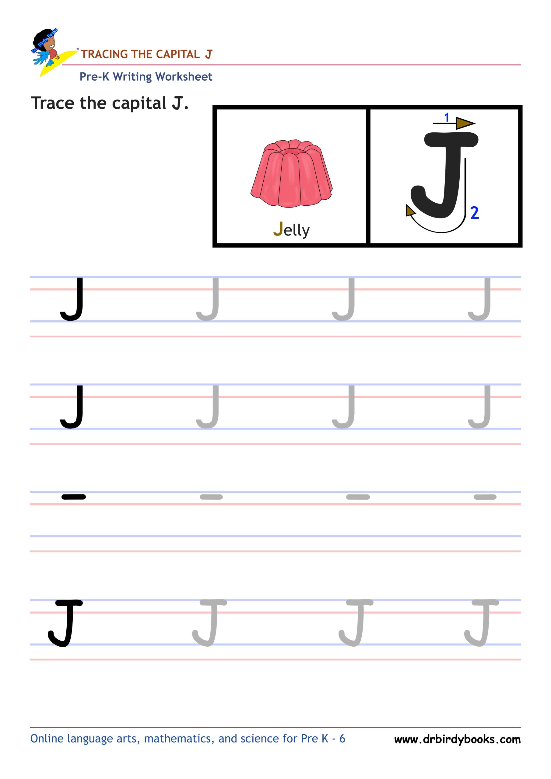 Pre K Writing ABCs Worksheet showing letter strokes and complete letters.