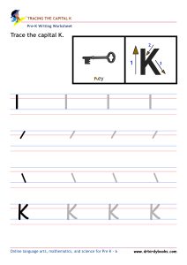 Pre K Writing ABCs Worksheet showing letter strokes and complete letters.