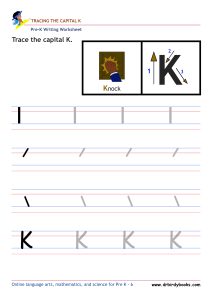 Pre K Writing ABCs Worksheet showing letter strokes and complete letters.