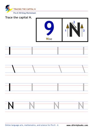 Pre K Writing ABCs Worksheet showing letter strokes and complete letters.