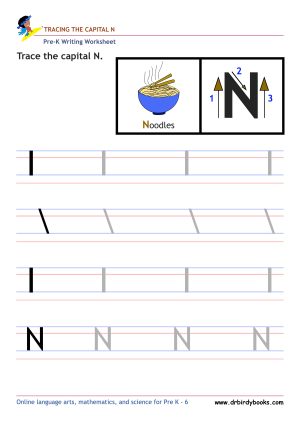 Pre K Writing ABCs Worksheet showing letter strokes and complete letters.