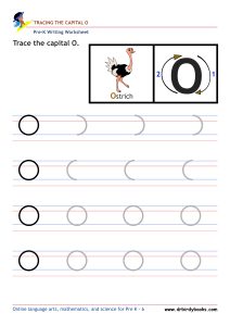 Pre K Writing ABCs Worksheet showing letter strokes and complete letters.