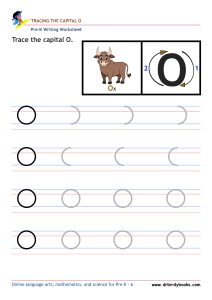 Pre K Writing ABCs Worksheet showing letter strokes and complete letters.