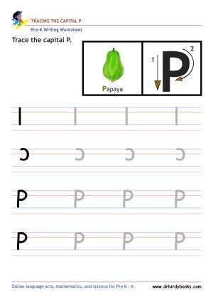 Pre K Writing ABCs Worksheet showing letter strokes and complete letters.