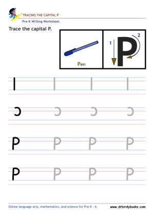Pre K Writing ABCs Worksheet showing letter strokes and complete letters.