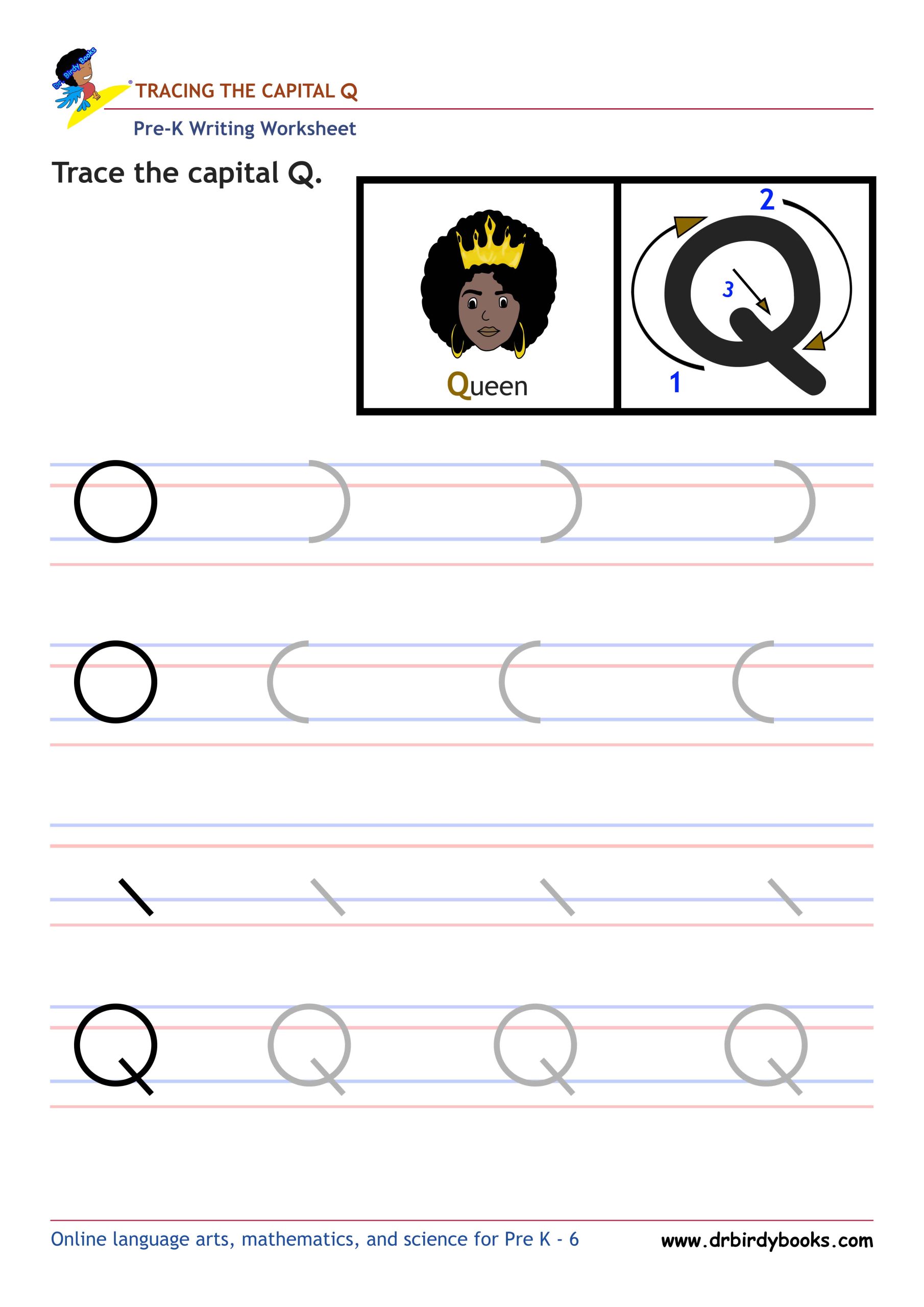 Pre K Writing ABCs Worksheet showing letter strokes and complete letters.