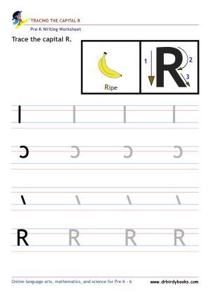 Pre K Writing ABCs Worksheet showing letter strokes and complete letters.