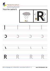Pre K Writing ABCs Worksheet showing letter strokes and complete letters.