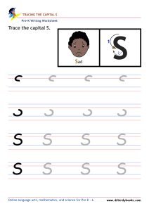 Pre K Writing ABCs Worksheet showing letter strokes and complete letters.