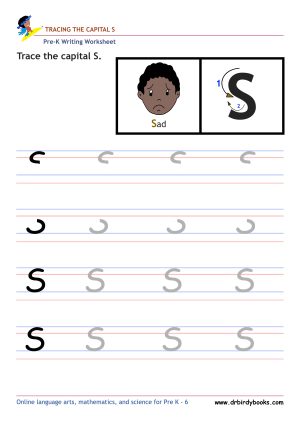 Pre K Writing ABCs Worksheet showing letter strokes and complete letters.