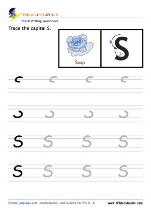 Pre K Writing ABCs Worksheet showing letter strokes and complete letters.