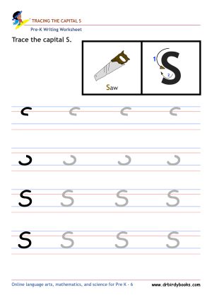 Pre K Writing ABCs Worksheet showing letter strokes and complete letters.