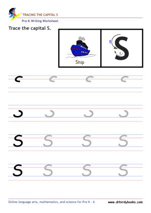Pre K Writing ABCs Worksheet showing letter strokes and complete letters.
