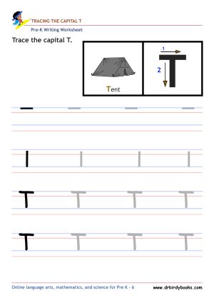 Pre K Writing ABCs Worksheet showing letter strokes and complete letters.