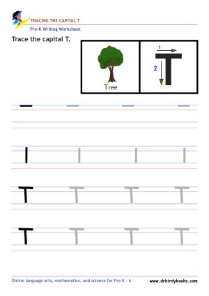 Pre K Writing ABCs Worksheet showing letter strokes and complete letters.