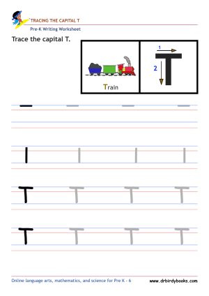 Pre K Writing ABCs Worksheet showing letter strokes and complete letters.