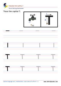 Pre K Writing ABCs Worksheet showing letter strokes and complete letters.
