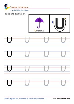 Pre K Writing ABCs Worksheet showing letter strokes and complete letters.