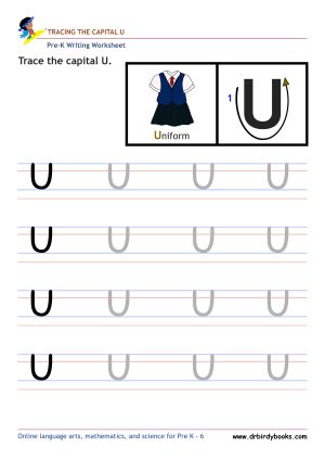Pre K Writing ABCs Worksheet showing letter strokes and complete letters.