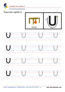 Pre K Writing ABCs Worksheet showing letter strokes and complete letters.