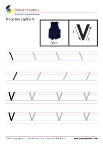 Pre K Writing ABCs Worksheet showing letter strokes and complete letters.