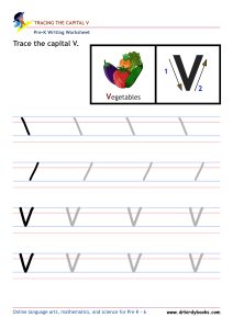 Pre K Writing ABCs Worksheet showing letter strokes and complete letters.
