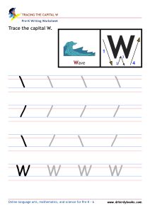 Pre K Writing ABCs Worksheet showing letter strokes and complete letters.