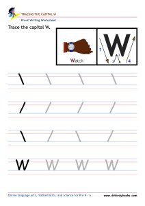 Pre K Writing ABCs Worksheet showing letter strokes and complete letters.